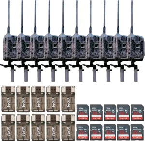 Stealth Cam DECEPTOR MAX 2.0 Cellular Trail Camera (Brown) Bundle with 32 GB Memory Card and Card Reader (10 Pack)