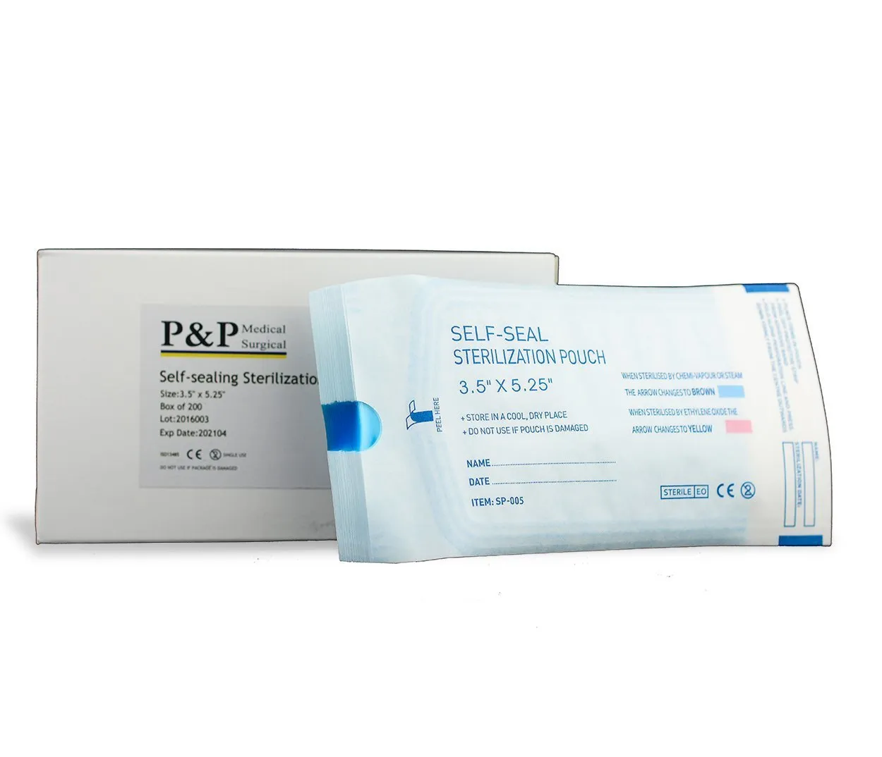 Sterilization Pouches 3.5”x5.25” Self-Sealing Autoclave Bags with Indicators for Professional Surgical Instrument Cleaning Box of 800