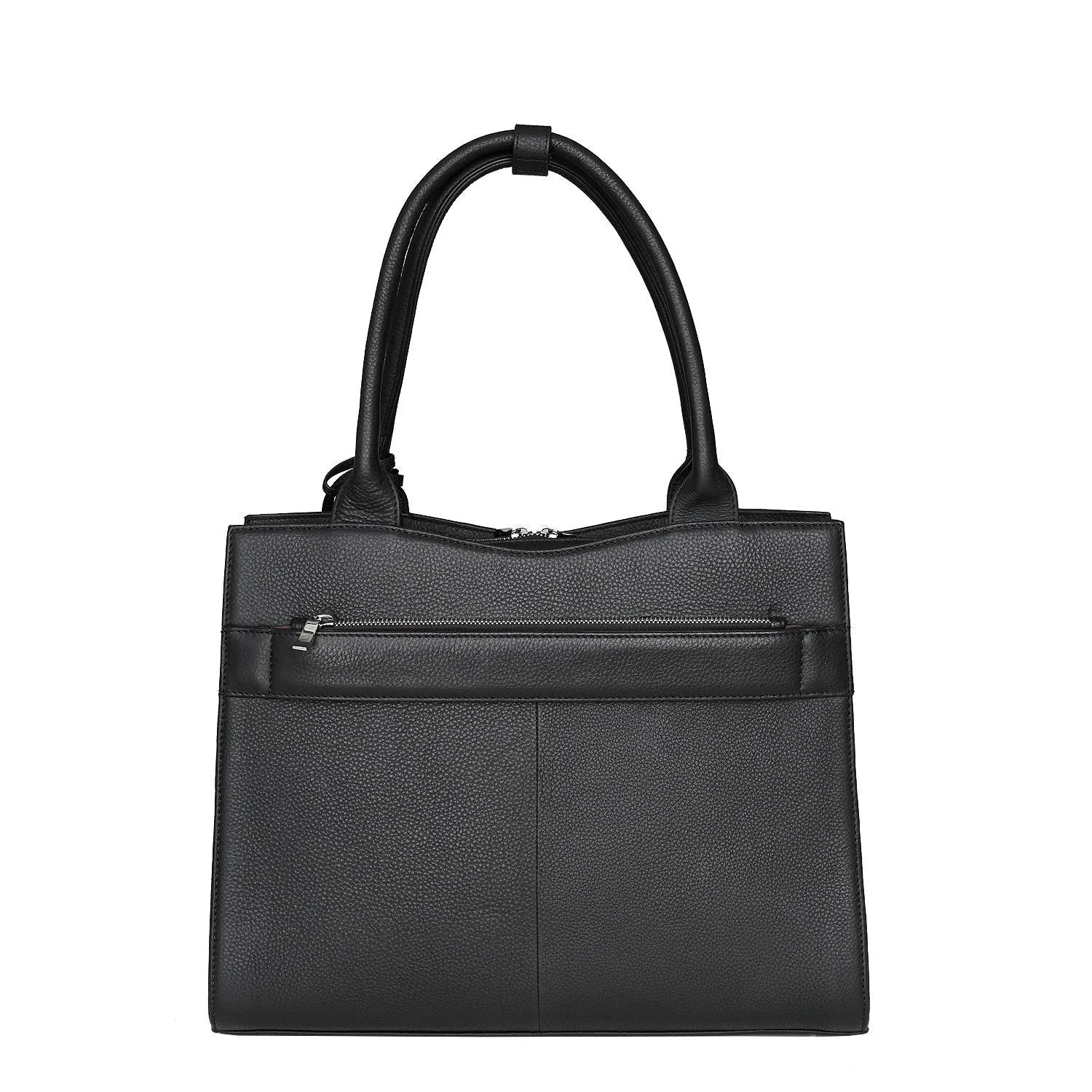 Straight Line Black 15.6" Diamond Womens Leather Laptop Bag