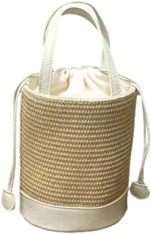 Straw Bags for Women 2025 Trendy Top Handle Bag Woven Bucket Purse Straw Tote Crossbody Purse Satchel Beach Bag for Vacation
