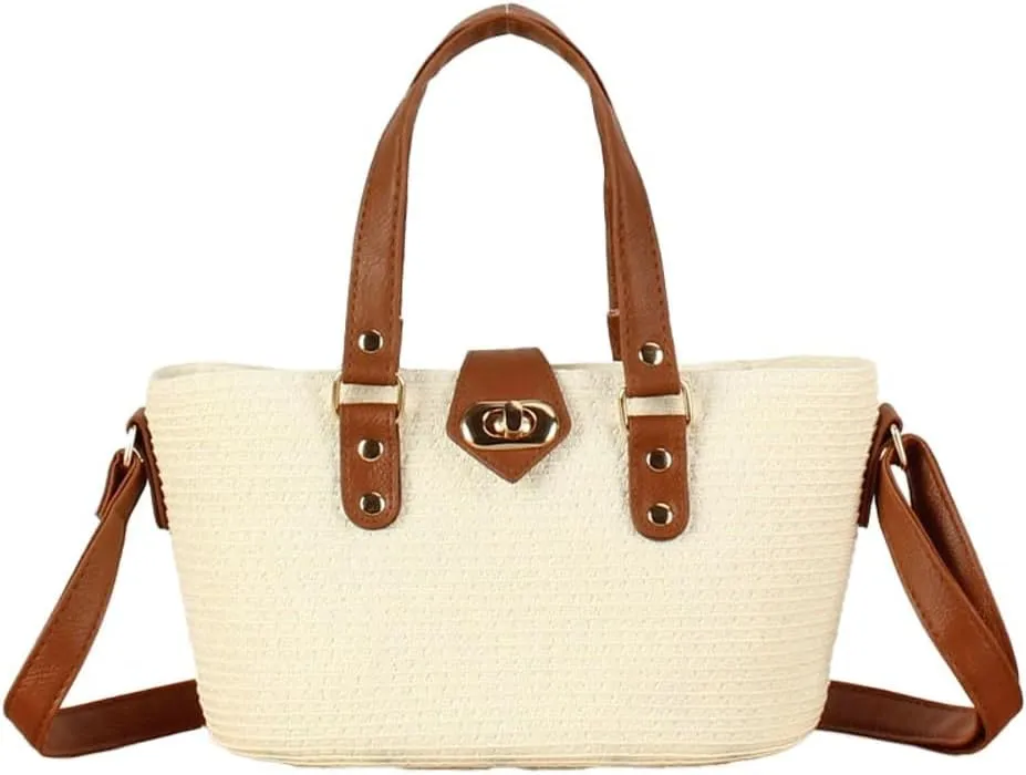 Straw Bags for Women Small Tote Handbags Shoulder Bag Crossbody Stylish Summer Beach Purses 2024
