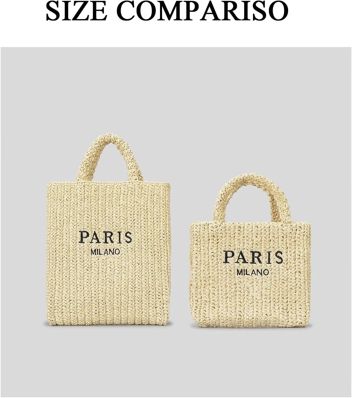 Straw Beach Bag for Women Summer Woven Tote Bag Packable Straw Purses and Handbags for Vacation Holiday
