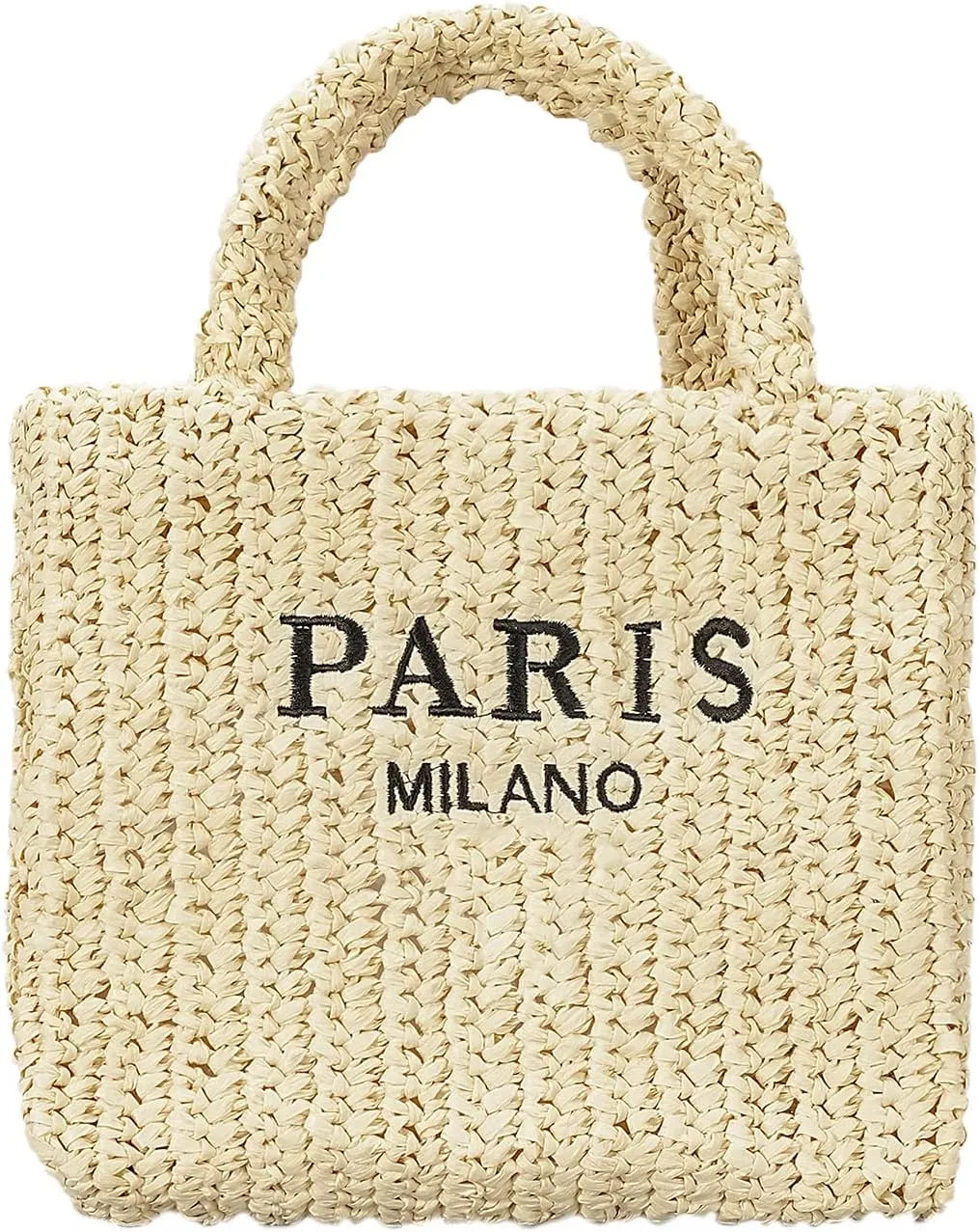 Straw Beach Bag for Women Summer Woven Tote Bag Packable Straw Purses and Handbags for Vacation Holiday