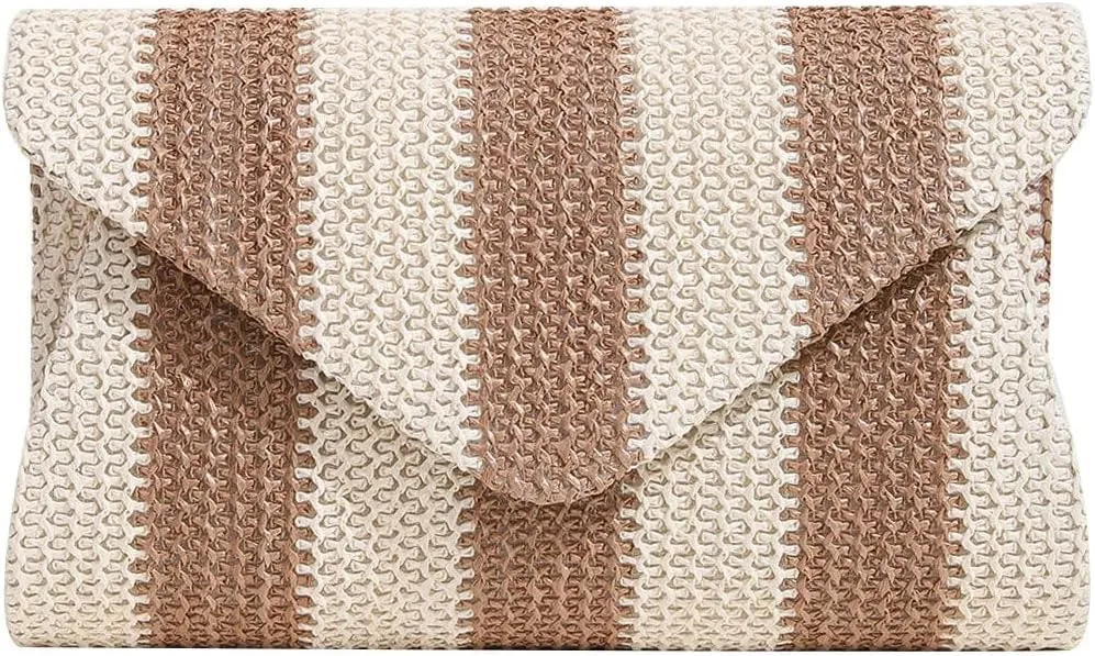 Straw Clutch Bags for Women Straw Shoulder Bags Summer Beach Bag Designer Crossbody Bag for Travel Beach