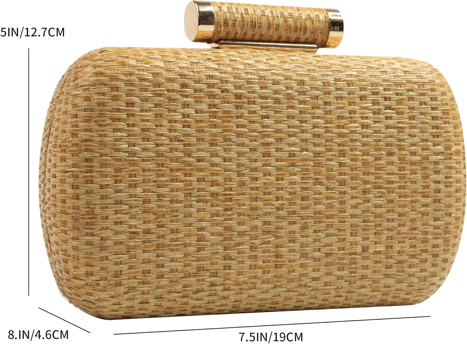 Straw Clutch Purse for Women Wedding Hand-Woved Evening Straw Handbag Party Wedding Summer Beach Bag