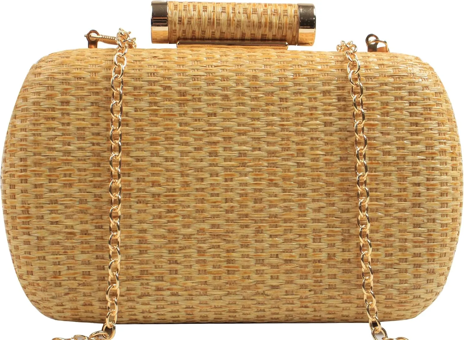 Straw Clutch Purse for Women Wedding Hand-Woved Evening Straw Handbag Party Wedding Summer Beach Bag