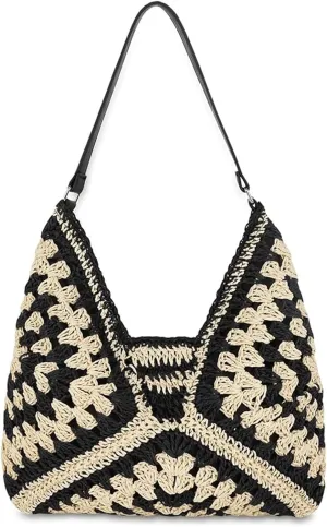 Straw Hobo Bags for Women Vintage Straw Tote Bag Summer Beach Shoulder Bag Designer Beach Bag Summer Handbag