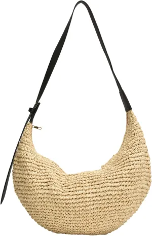 Straw Hobo Shoulder Bags for Women Crossbody Bag Woven Beach Tote Handbag Summer Travel Bag