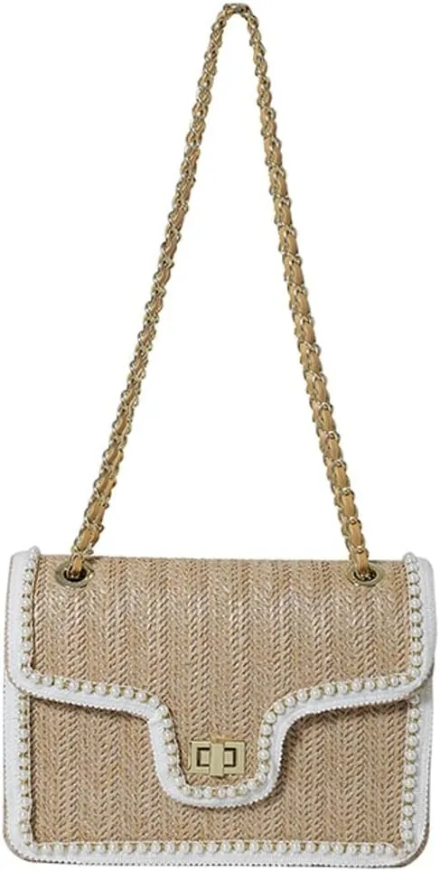 Straw Shoulder Bag Straw Beach Bags For Women Crossbody Bag For Travel Summer Rattan Purses Womens Casual Dating Handbag 2025