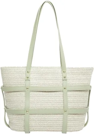 Straw Tote Bag for Women Woven Carryall Bag Large Hobo Bag Handmade Beach Bag Shoulder Bag Summer Holiday Travel 2024