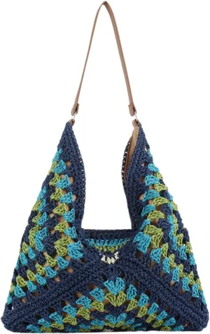 Straw Tote Bags For Women, Vintage Hobo Bag, Designer Large Beach Bag Shoulder Everything Handbag Holiday Summer