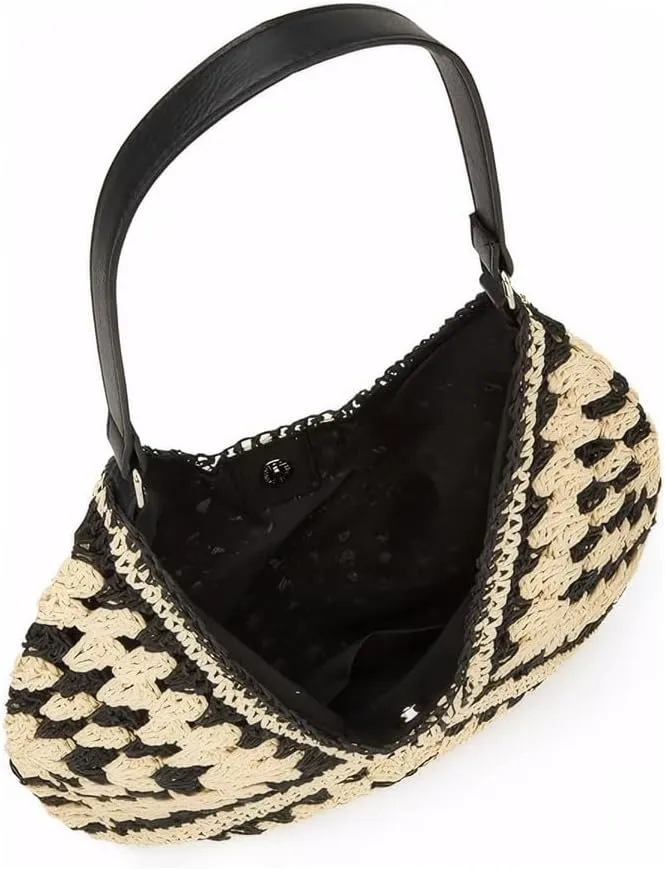 Straw Woven Hobo Bags for Women - Beach Travel Daily Use Shoulder Bag Handmade Tote Bag