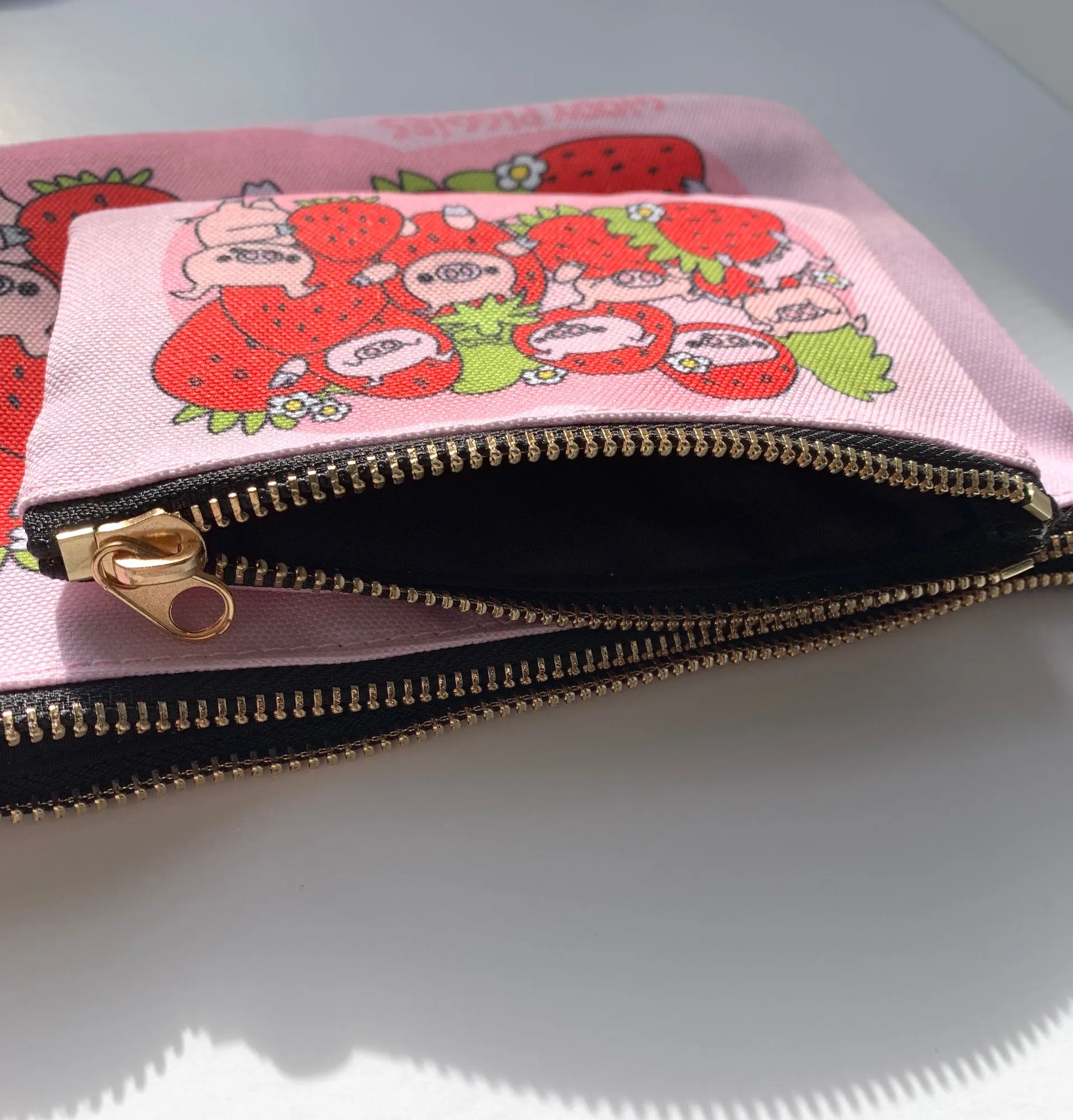 Strawberry Craze Zipper Pouches