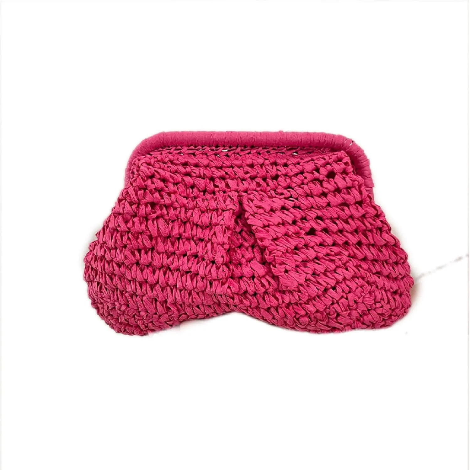 Striped Stitching Woven Bag Clutch Bag Women's Clip Bag Straw One Shoulder Crossbody Bag