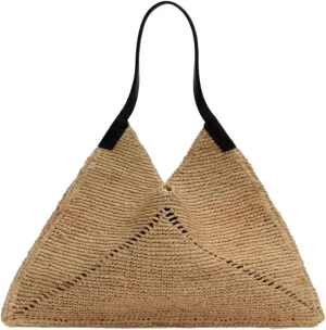 Stylish and Versatile Straw Tote Triangle Casual Shoulder Tote
