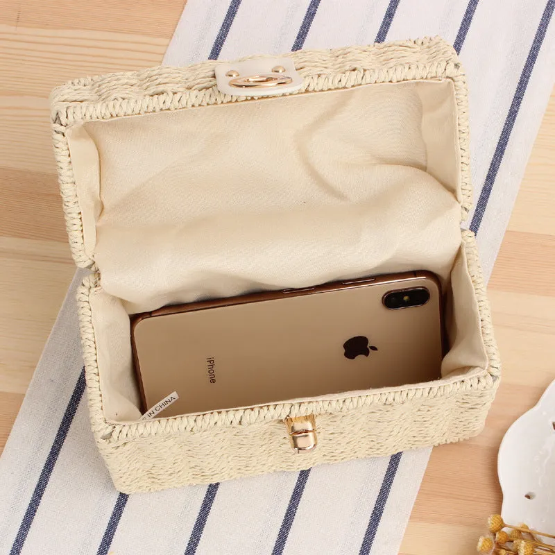 Stylish Classic Style Leisure Woven Box Shoulder Bags