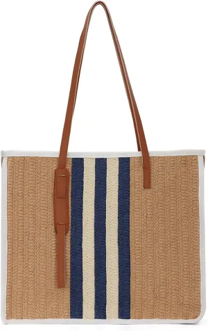 SUKUTU Large Straw Tote Bag for Women Summer Beach Weaving Chic Woven Shoulder Bag for Travel Vacation