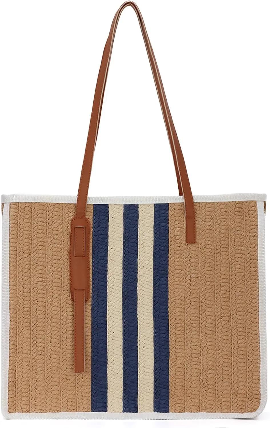 SUKUTU Large Straw Tote Bag for Women Summer Beach Weaving Chic Woven Shoulder Bag for Travel Vacation