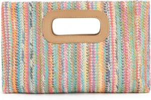 SUKUTU Straw Evening Bag Top Handle Clutch Handbag for Women Summer Beach Travel Crossbody Shoulder Bag with Chain