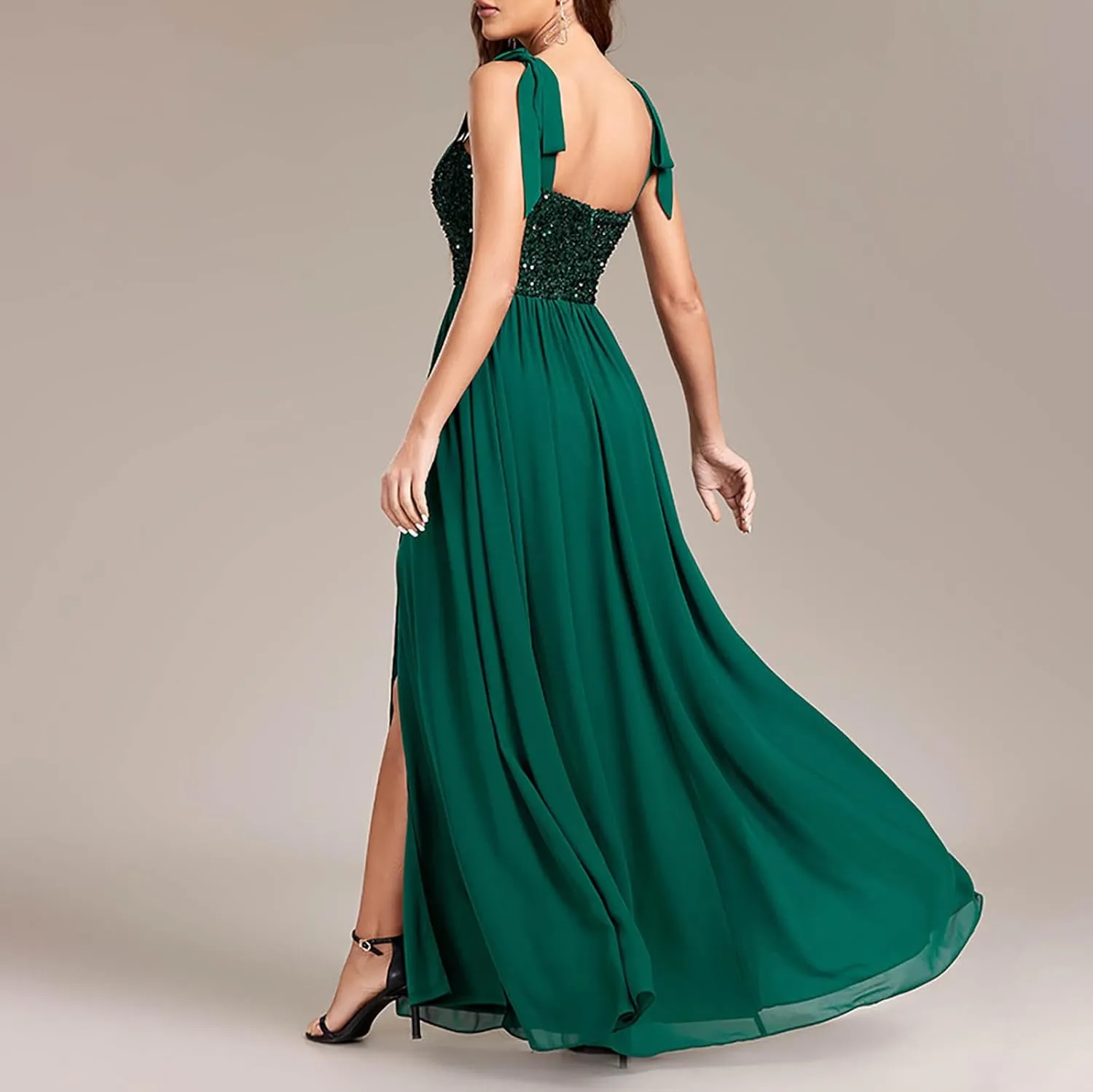Summer Dresses for Women 2024 Sleeveless Maxi Dress Square Neck Maxi Dress Slit Dress for Women Womens Swing Dress