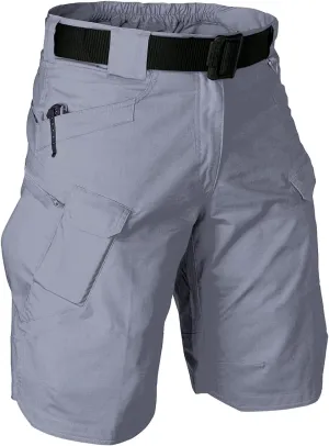 Tactical Cargo Workout Shorts for Men Outdoor Hiking Fishing Combat Casual Work Short Multi Pockets (No Belt)