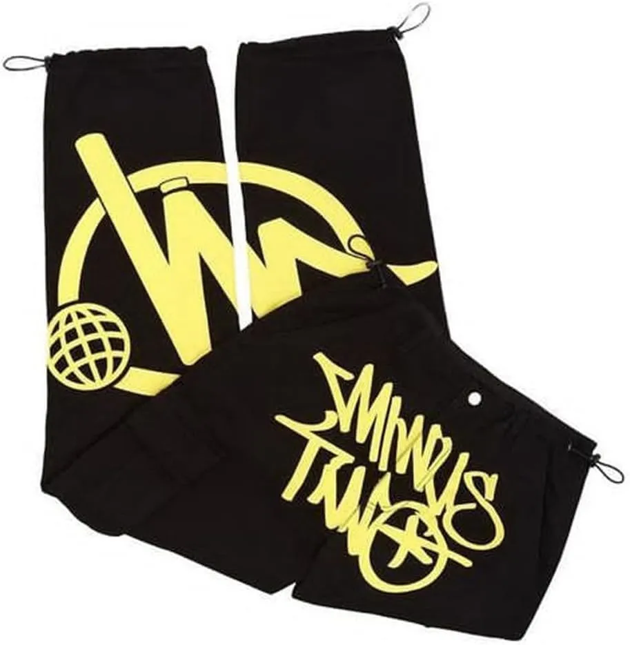 Tcpbgcd Minus Two Retro Printed Baggy Pants Minus Two Cargo Pants Hip Hop Streetwear Loose Joggers Trousers