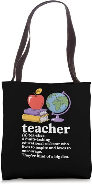 Teacher Multi-Tasking Educational Rockstar Tote Bag