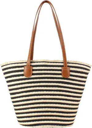 Teeya Straw Crossbody Bag Women Weave Shoulder Bag Round Summer Beach Purse and Handbags