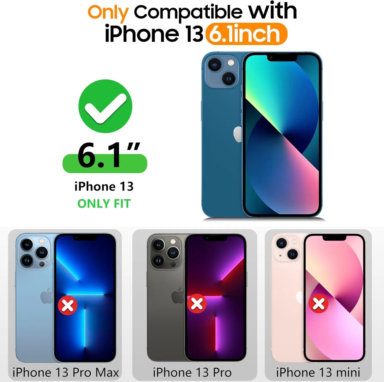 Temdan for iPhone 13 Case Waterproof [Built-in Camera Lens & Screen Protector] [Full Body Protection] [IP68 Waterproof] Shockproof Phone Case for iPhone 13 6.1" Blue