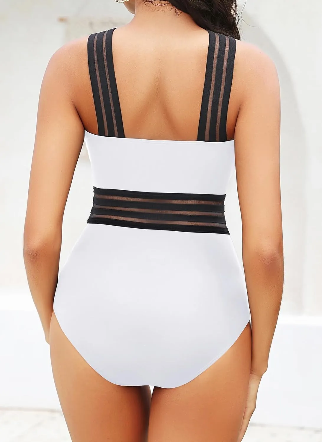 Tempt Me Women Crisscross One Piece Swimsuit Tummy Control Bathing Suit Front Crossover Swimwear