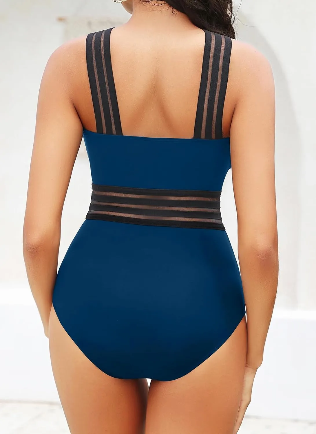 Tempt Me Women Crisscross One Piece Swimsuit Tummy Control Bathing Suit Front Crossover Swimwear