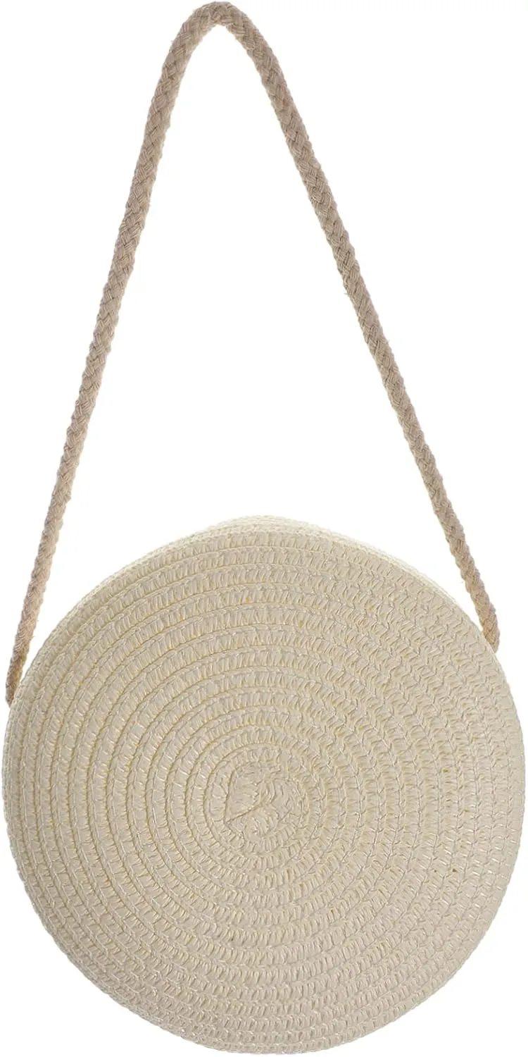 TENDYCOCO 2pcs Color Straw Bag Straw Diagonal Span Mobile Phone Bag Vacation