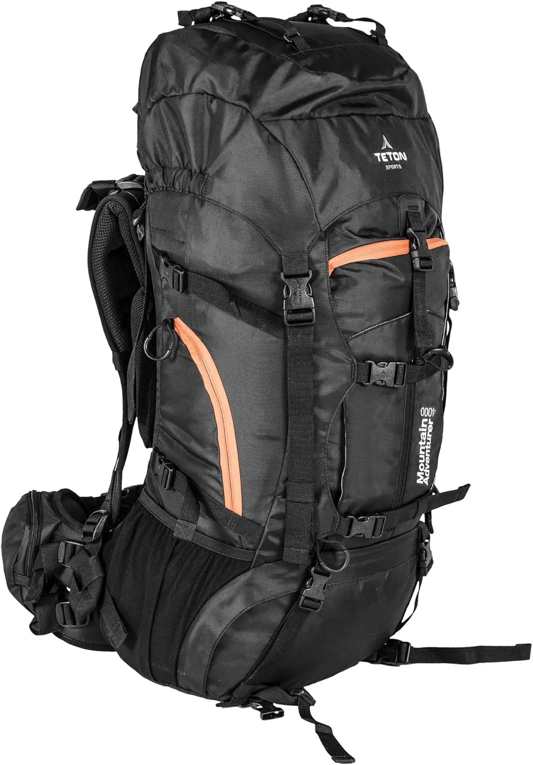 TETON Sports Mountain Adventurer 4000 Ultralight Plus Backpack; Lightweight Hiking Backpack for Camping, Hunting, Travel, and Outdoor Sports , 27" x 12" x 10" , Black, 65 Liters