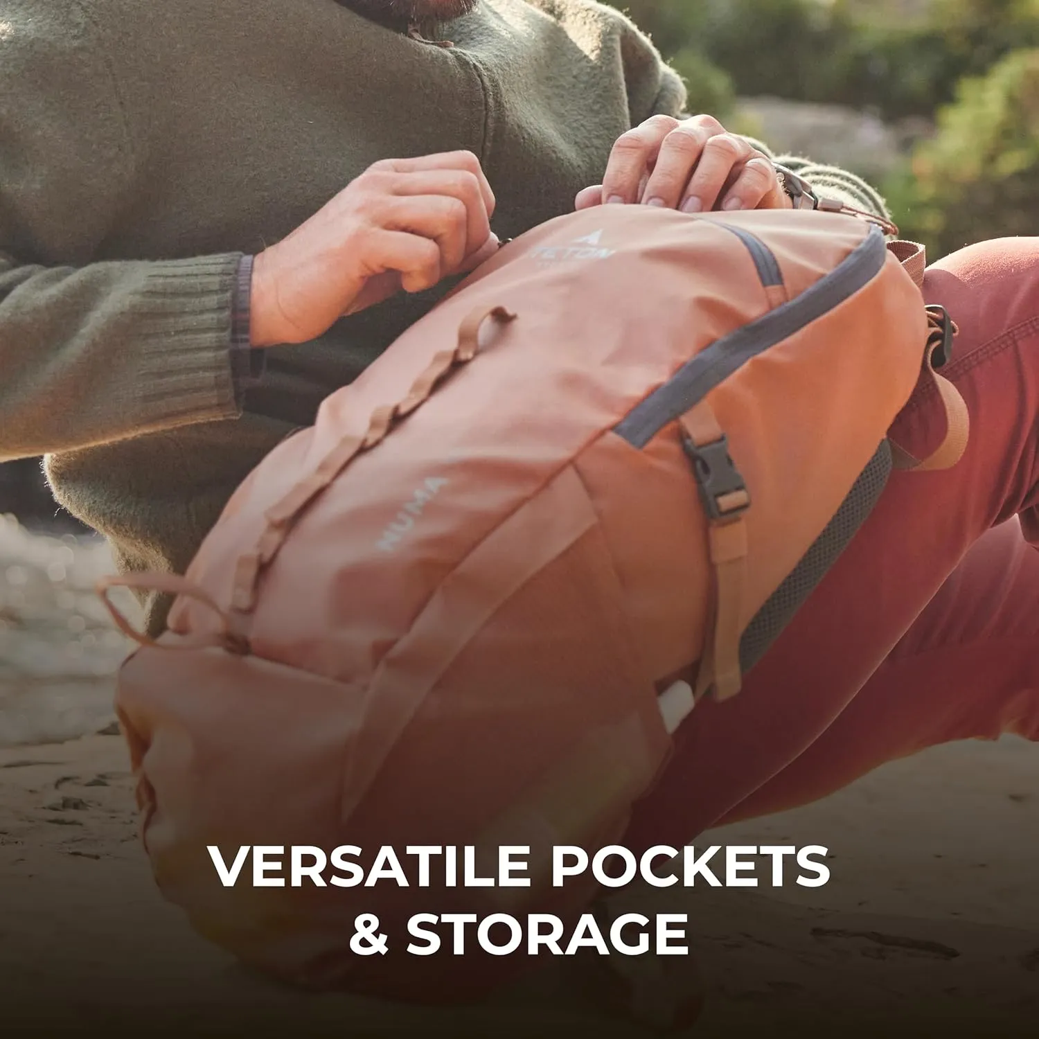 TETON Sports Numa backpack, sleek design, durable and ready for hiking, camping or backpacking. Lightweight with more room than you think. Perfect bugout bag. 30L, Terra