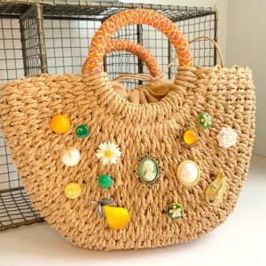 The Isla Straw Handbag - One-of-a-Kind