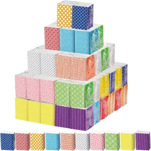 Thenshop 200 Packs Travel Tissues Bulk Geometric Designed Pocket Size Tissues,3 Ply Paper Facial 2000 Count for Travelling Walking Weddings Graduation