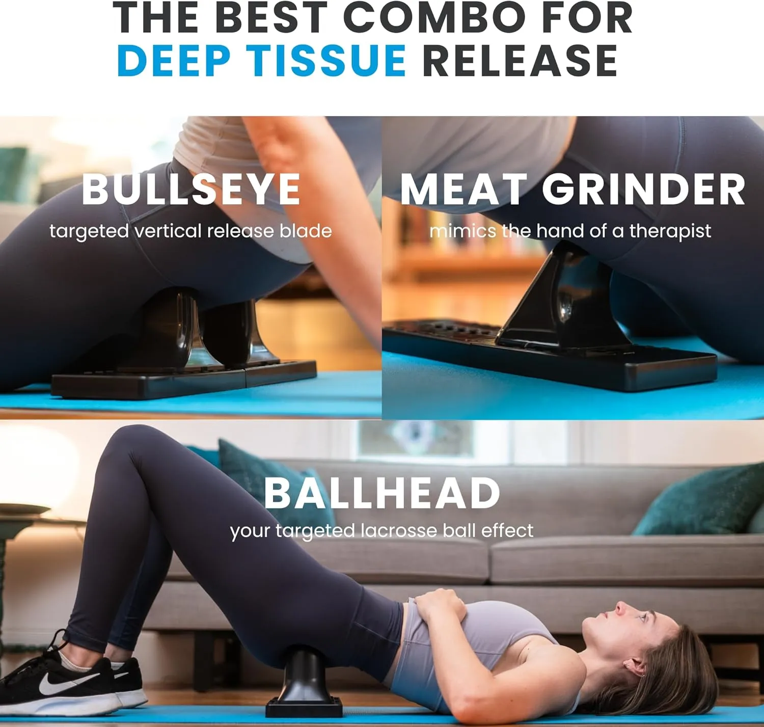 Thrival Deep Tissue Pro - Fully Adjustable Psoas Muscle Release Tool for Hip Flexor, Back, Glute, Iliacus, and Neck Pain - Trigger Point and Myofascial Release Tool – Carbon Black