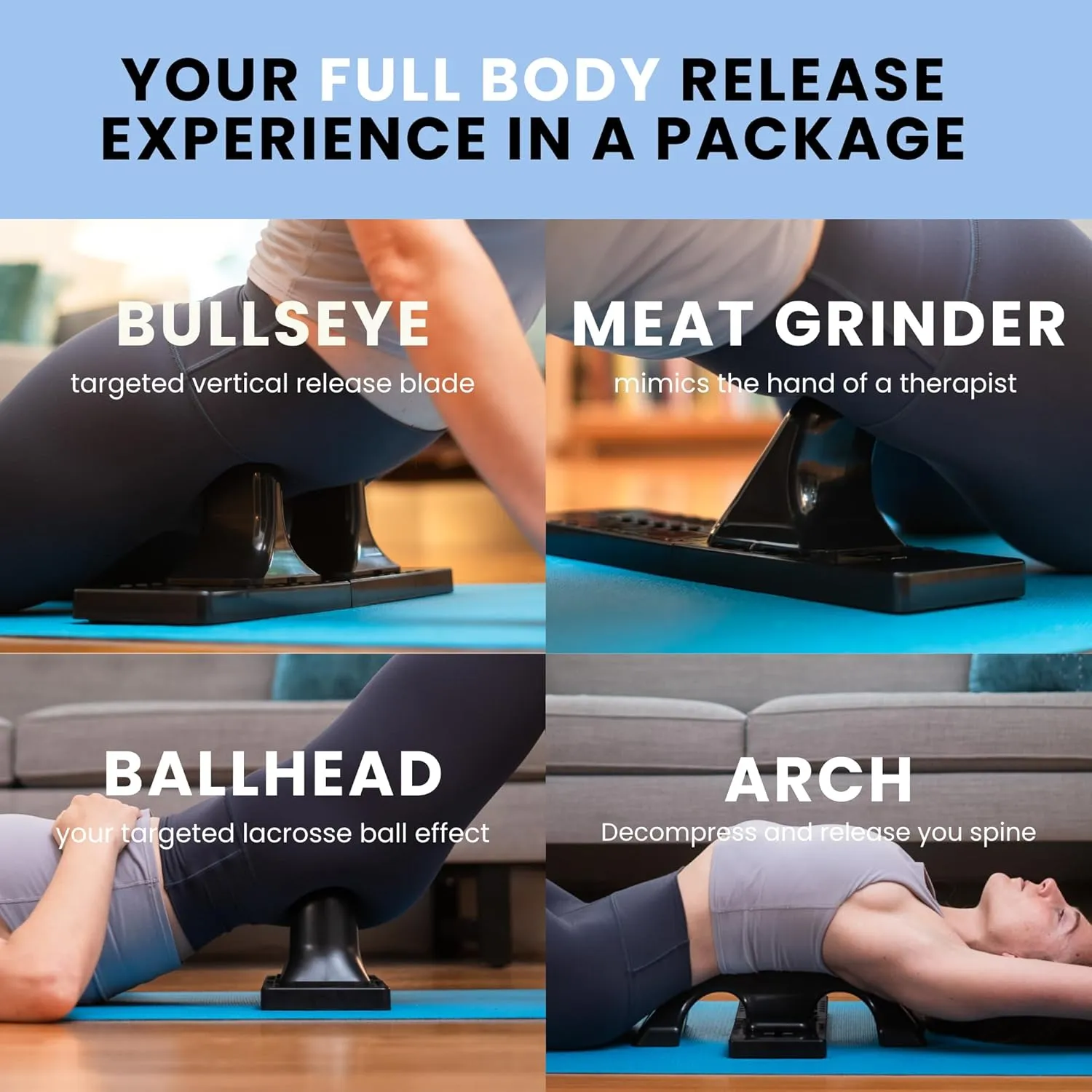 Thrival Relief Pro - Fully Adjustable Psoas Muscle Release Tool for Hip Flexor, Back, Glute, Iliacus, and Neck Pain - Trigger Point and Myofascial Release Tool - Carbon Black