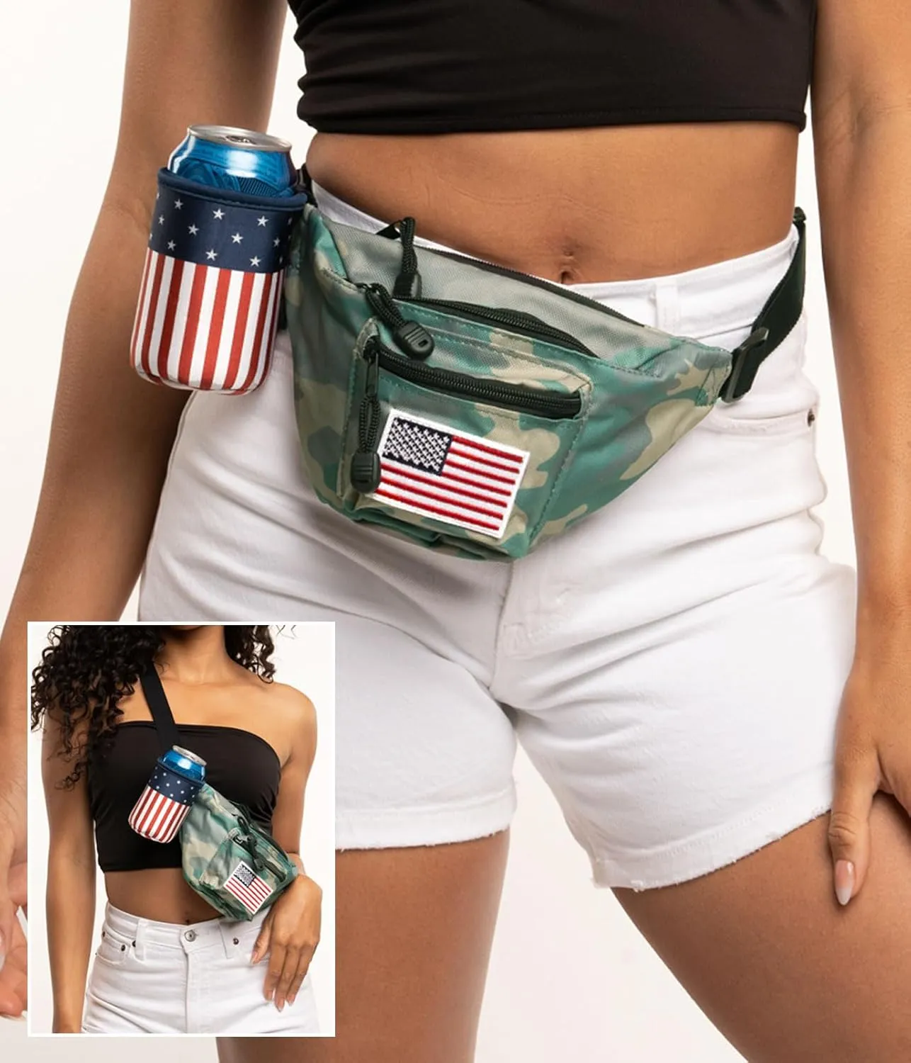 Tipsy Elves Unisex Adult Patriotic Fanny Pack 2024