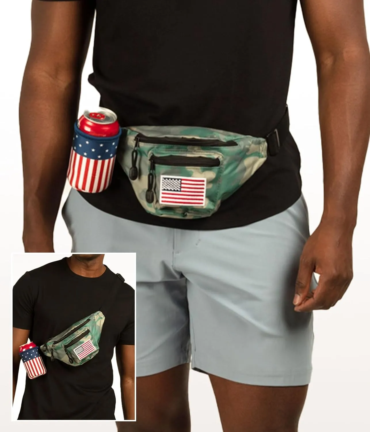 Tipsy Elves Unisex Adult Patriotic Fanny Pack 2024