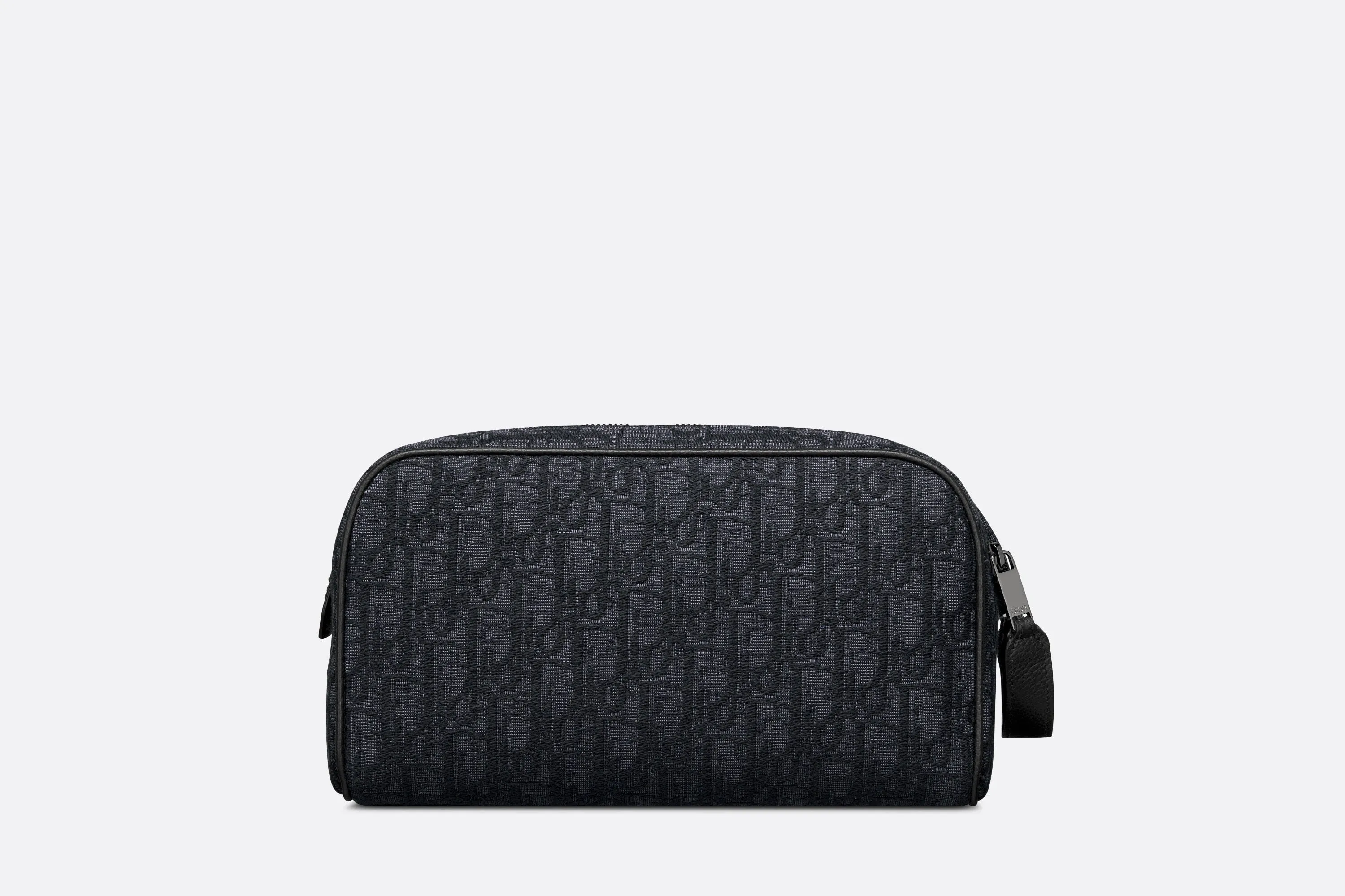 Toiletry Bag • Black Dior Oblique Jacquard and Grained Calfskin