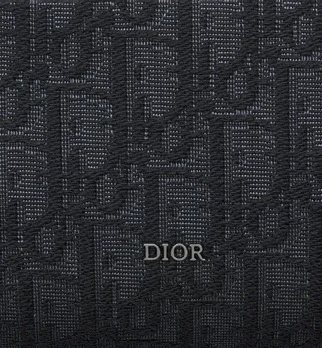 Toiletry Bag • Black Dior Oblique Jacquard and Grained Calfskin