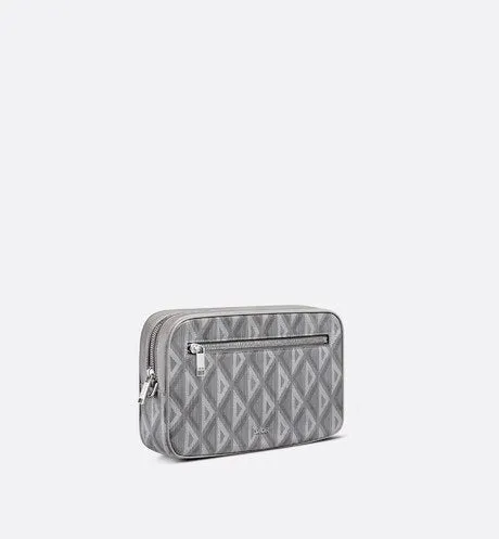 Toiletry Bag • Dior Gray CD Diamond Canvas