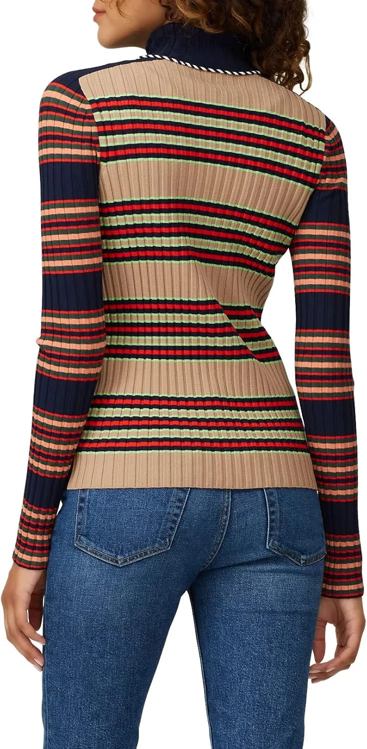 Tory Burch Rent The Runway Pre-Loved Navy Striped Turtleneck