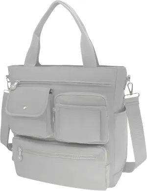 Tote Bag for Woman, Large Tote Bag with Multi Pockets, Work Shoulder Bag with Zipper for Office, Travel, Waterproof