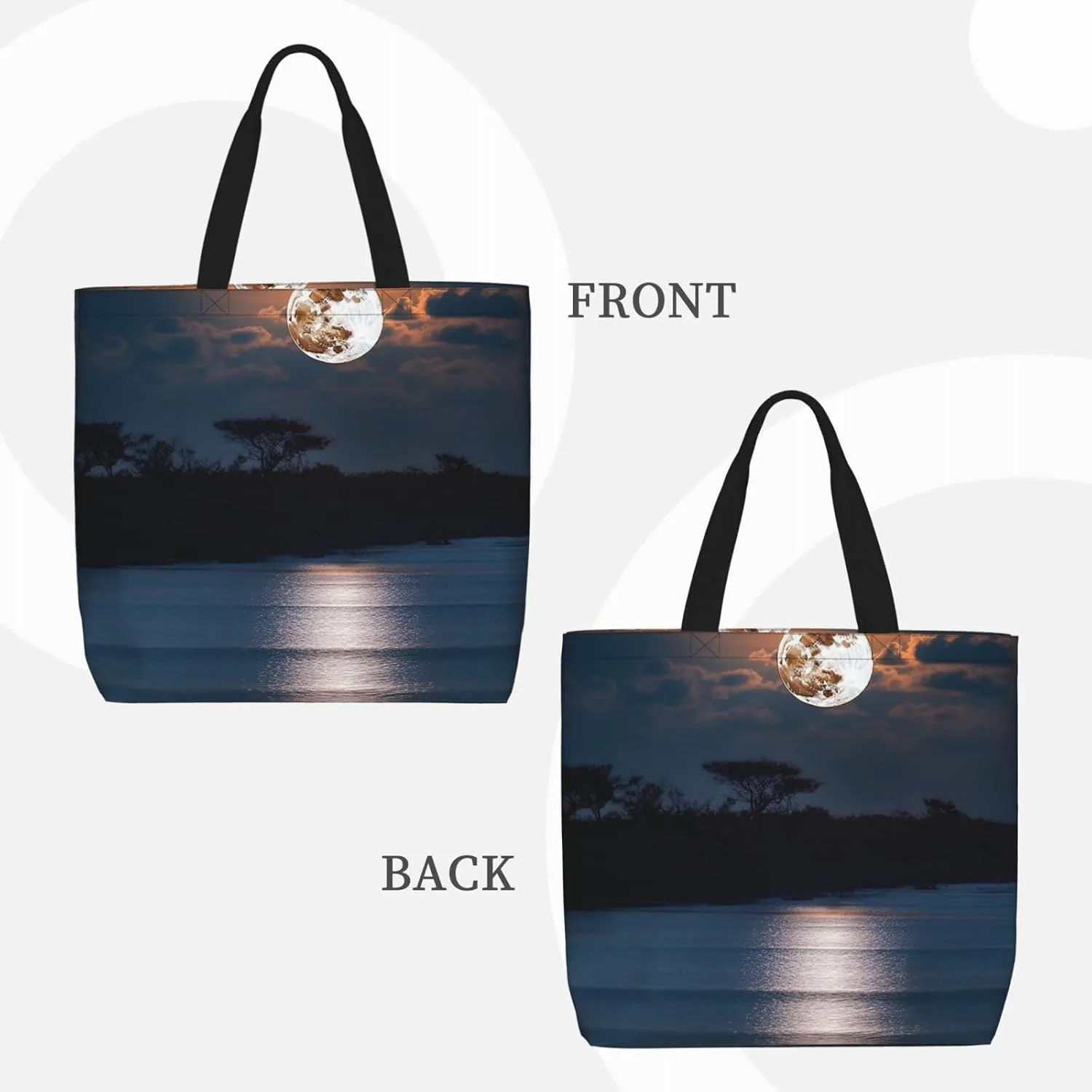 Tote Bag for Women Cow milk Shoulder Bag with Zipper Handbag Large Capacity Reusable Grocery Bag