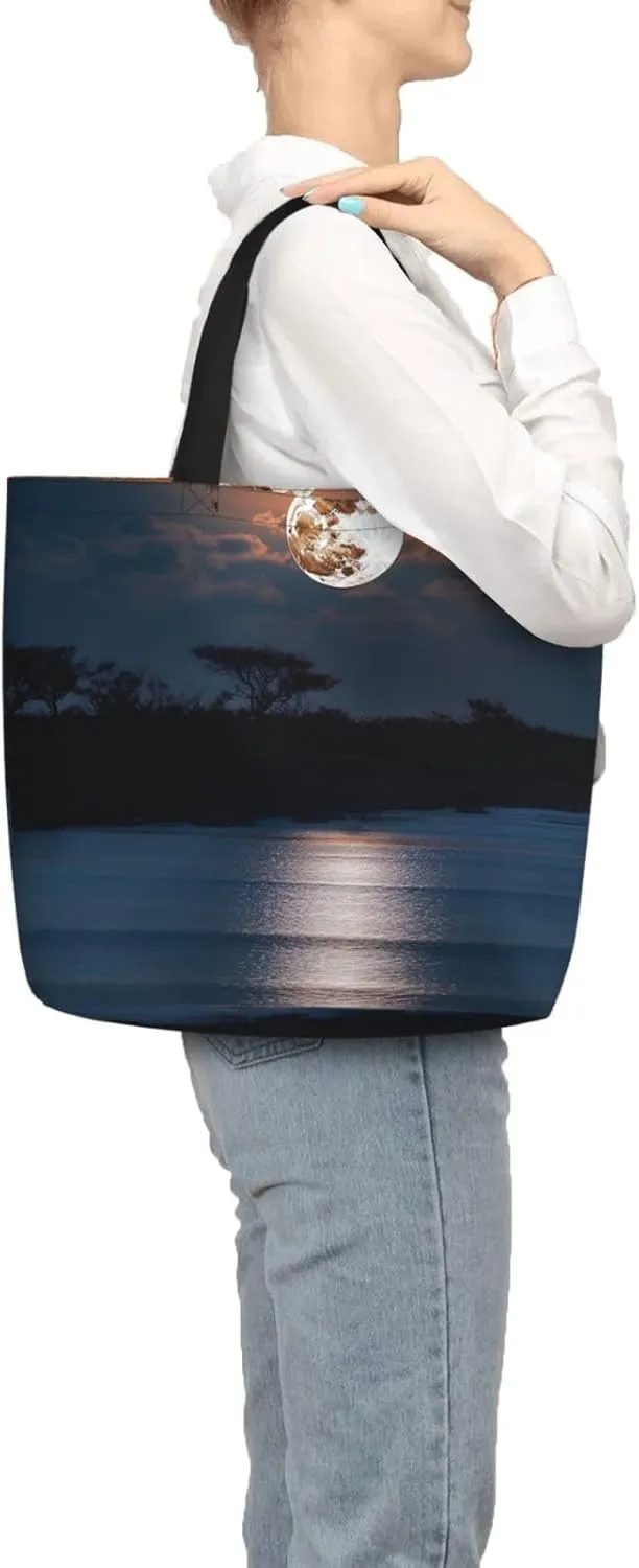 Tote Bag for Women Cow milk Shoulder Bag with Zipper Handbag Large Capacity Reusable Grocery Bag