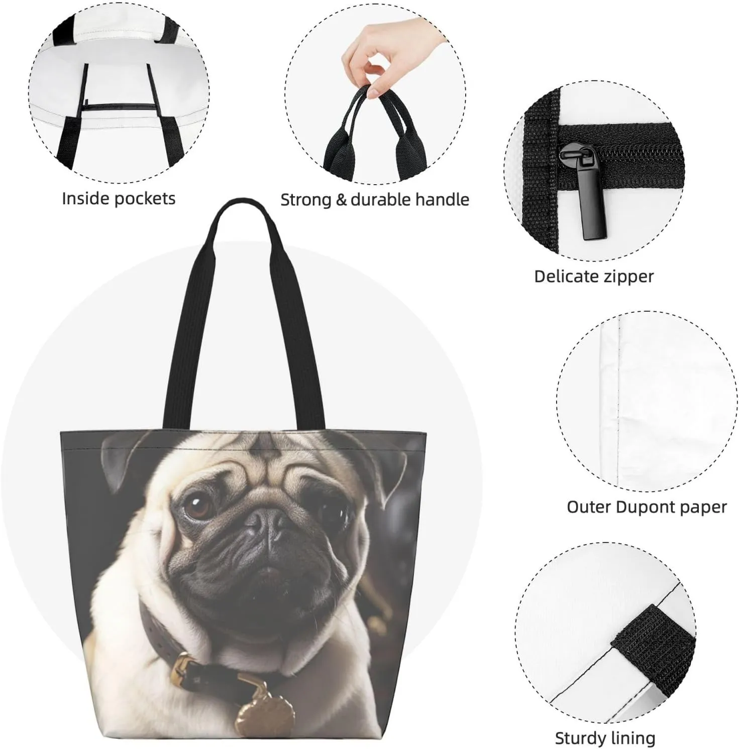 Tote Bag for Women Grocery Bag Reusable Shopping Bag Country lifestyle Handbag Foldable Shoulder Bag