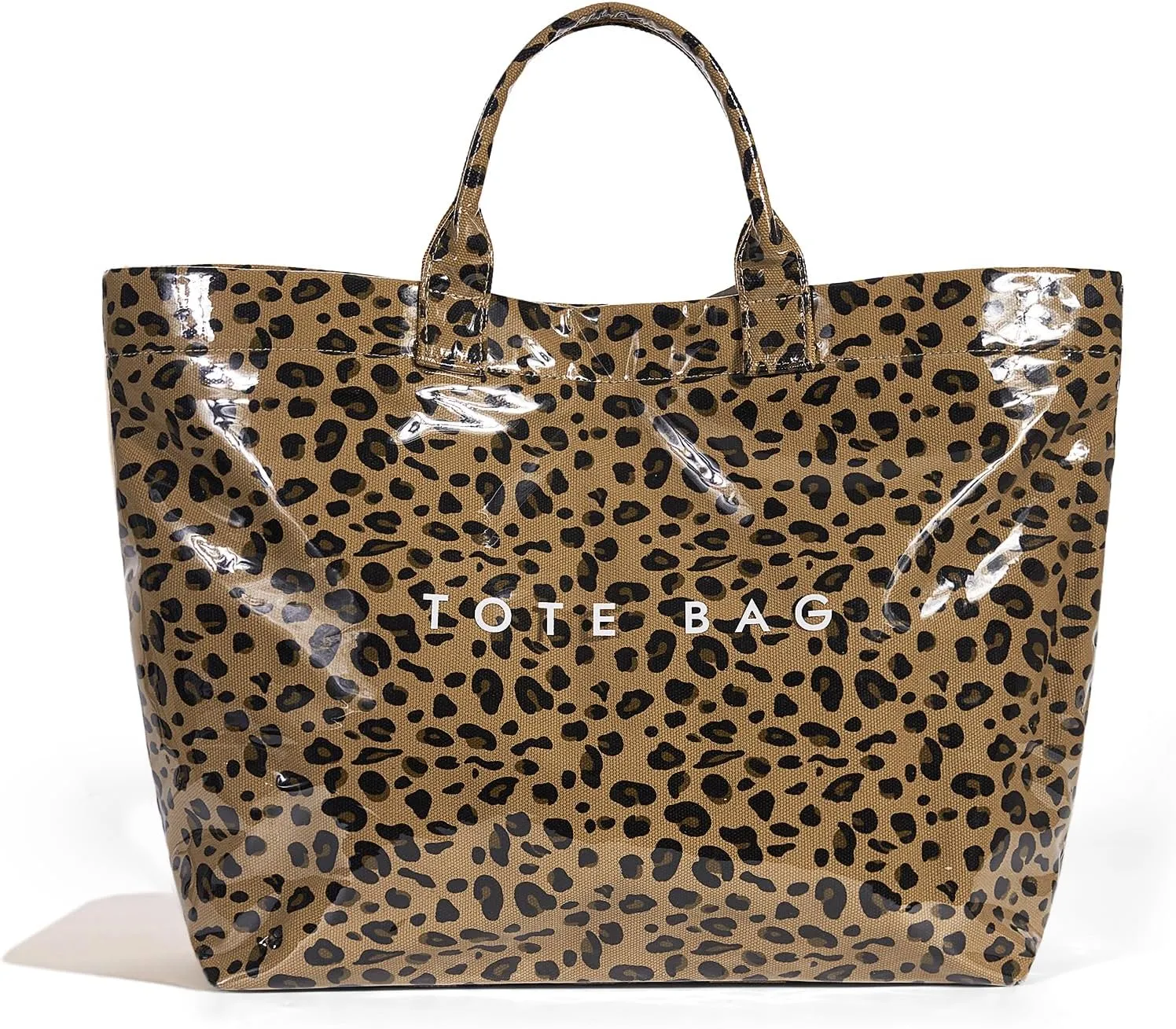 Tote Bag for Women Large PVC Tote Bag Plastic Handbag Letters Print Handbag Clear Hobo Bag