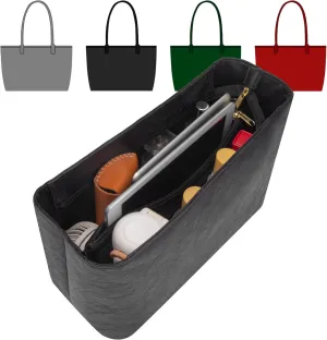 Tote Bag Organizer Insert, Purse Inner Suit for PM HandBag, Makeup Liner HandBag Shaper (Black, PM)